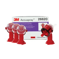 3M 26620 ACCUSPRAY ATOMIZING HEAD REFILL PACK RED 2.0MM BOX/4