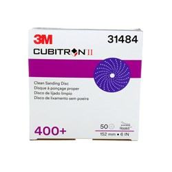 3M 31484 737U CUBITRON II HOOKIT CLEAN SANDING DISC P400 150MM BOX/50