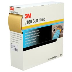 3M 216U 50338 PRECUT SOFT HAND ROLLS P500 114MM X 25M EA