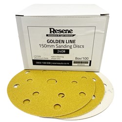NON-D GOLD 150MM DISCS 15 HOLE P240 BOX/100