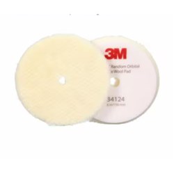 3M 34124 RANDOM ORB POLISHER WOOL PAD 150MM COARSE WHITE 