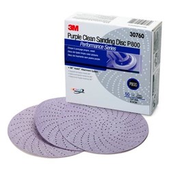 3M 30760 334U HOOKIT PURPLE CLEAN SANDING DISCS P800 150MM BOX/50